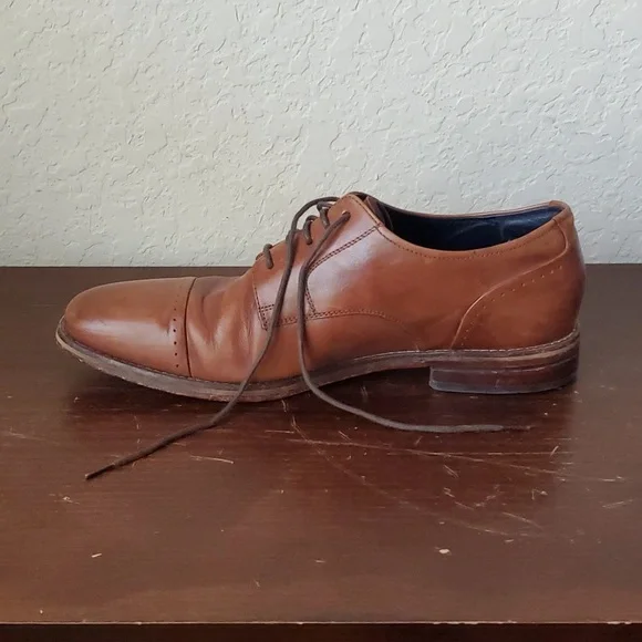 EUC. Cole Haan Men's Grand 2.0 Cap-Toe Oxford Size 11.5M, British Tan